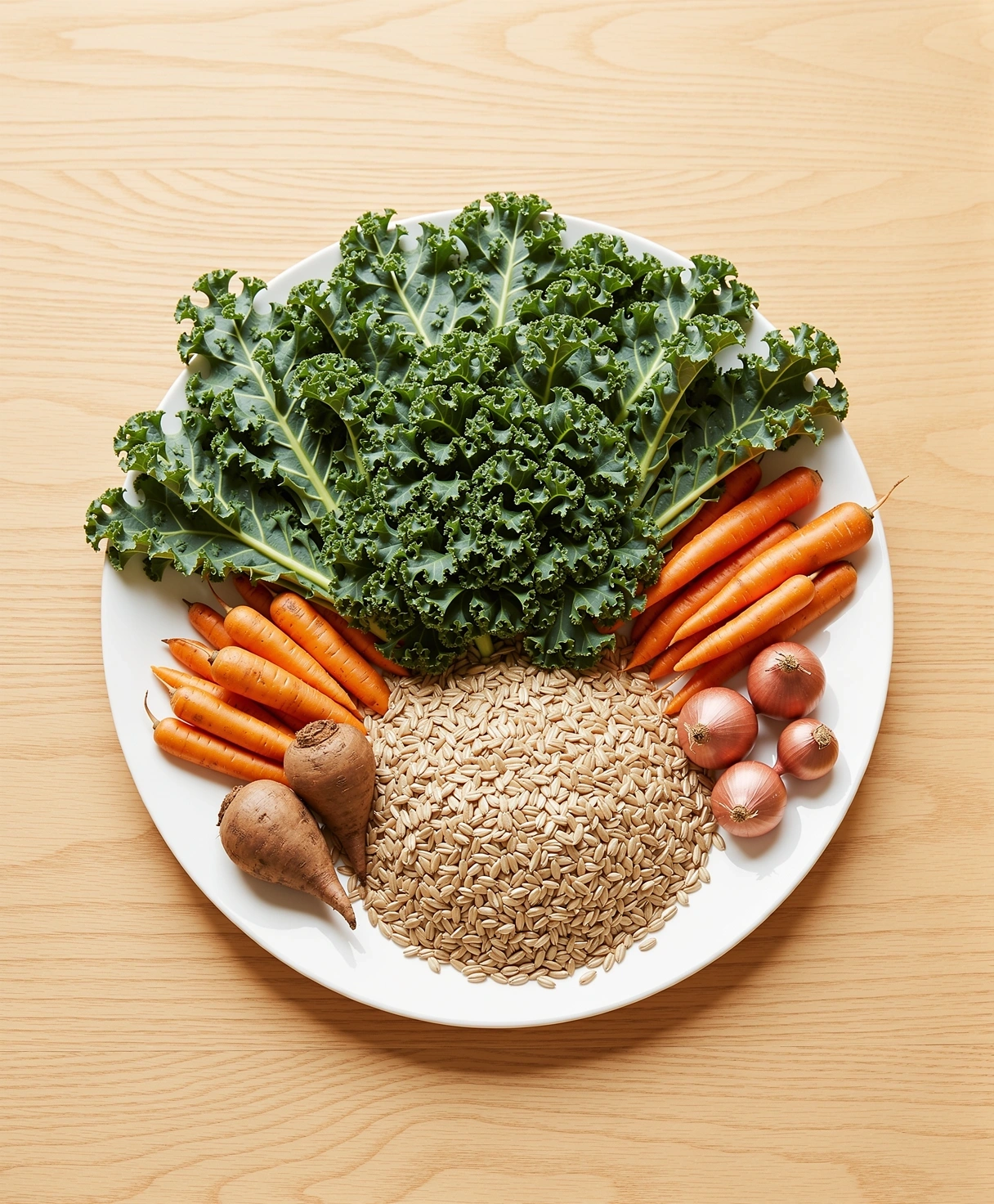 Frische Auswahl an Lebensmitteln für eine ausgewogene Mahlzeit